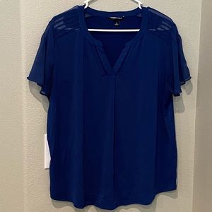 Roz & Ali blue blouse